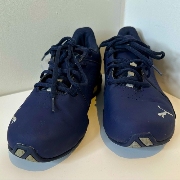 PUMA Viz Runner 191037-03 Navy Blue 7 Peacoat Quarry Athletic Shoe Running - Picture 1 of 13